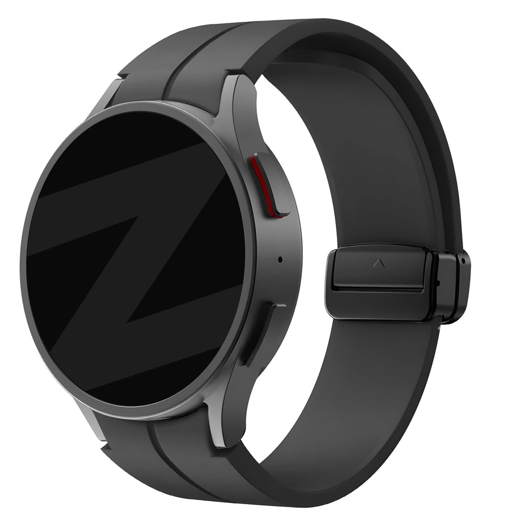 Pásek Bandz s D sponou ze silikonu pro Samsung Galaxy Watch 5 Pro černý