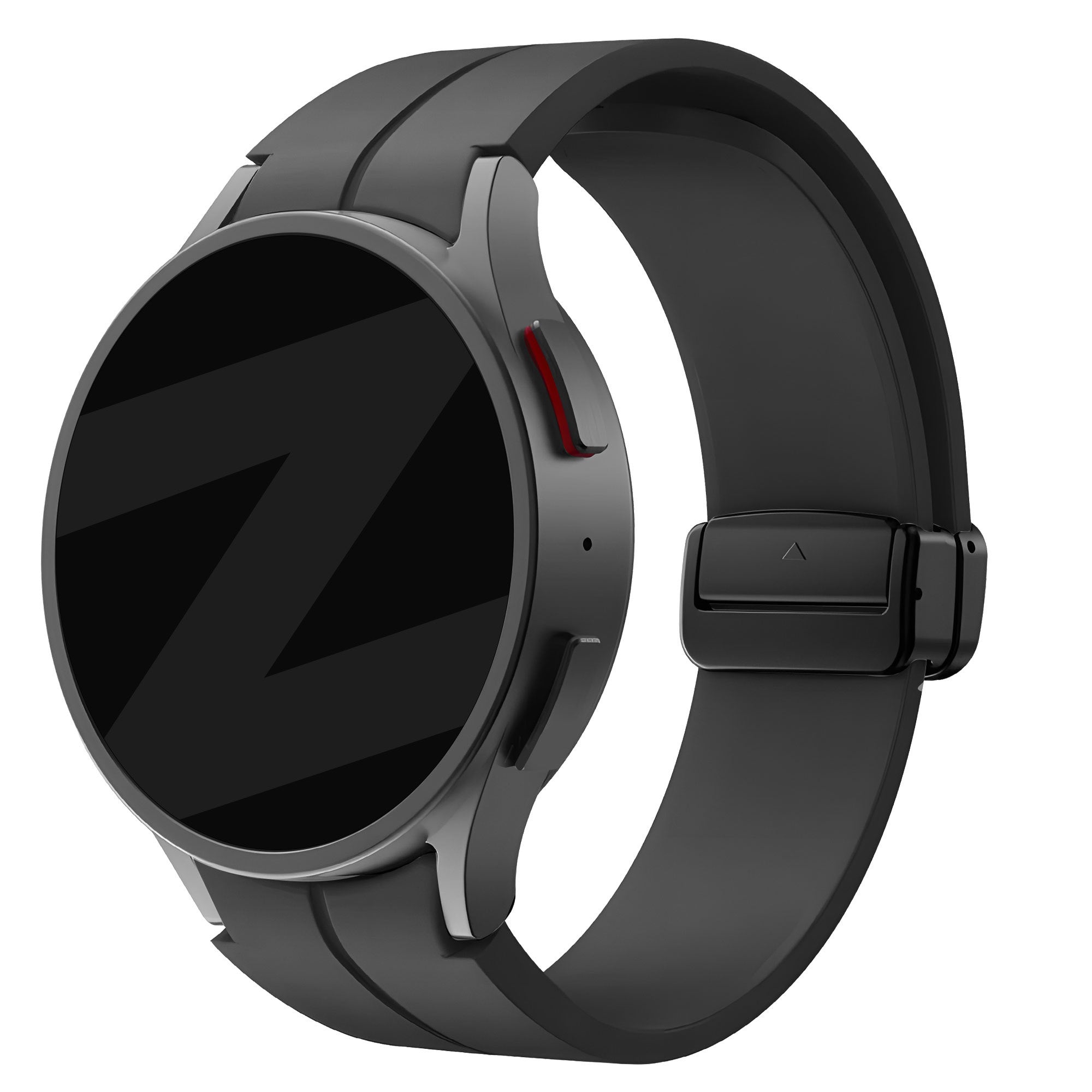 Curea Bandz din silicon cu cataramă D pentru Samsung Galaxy Watch 5 Pro, negru