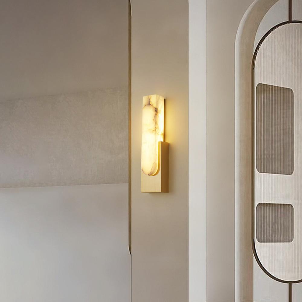 Modern Sculptural Alabaster Wall Sconce | Ormexis