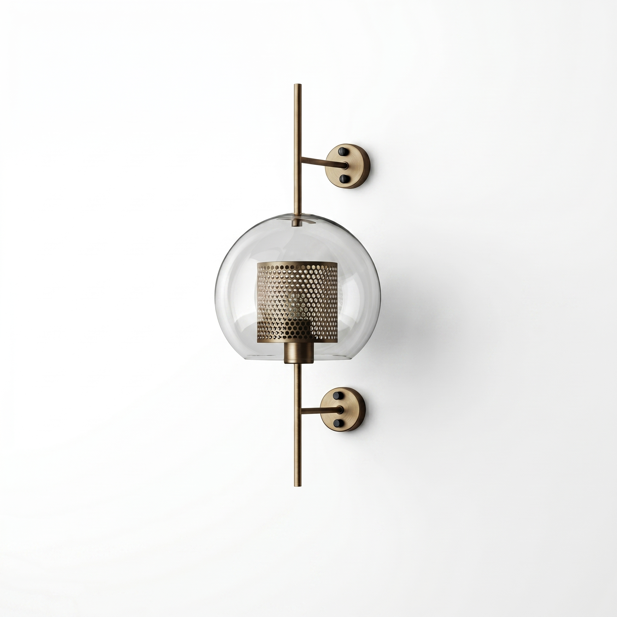 Modern vägglampa i mässing och glas – dekorativ LED-vägglampa | Ormexis