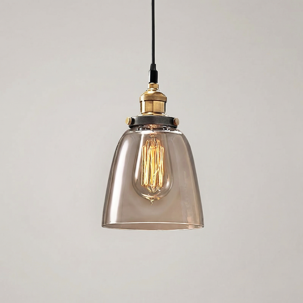 Vintage-Glasglocken-Pendelleuchte | Ormexis