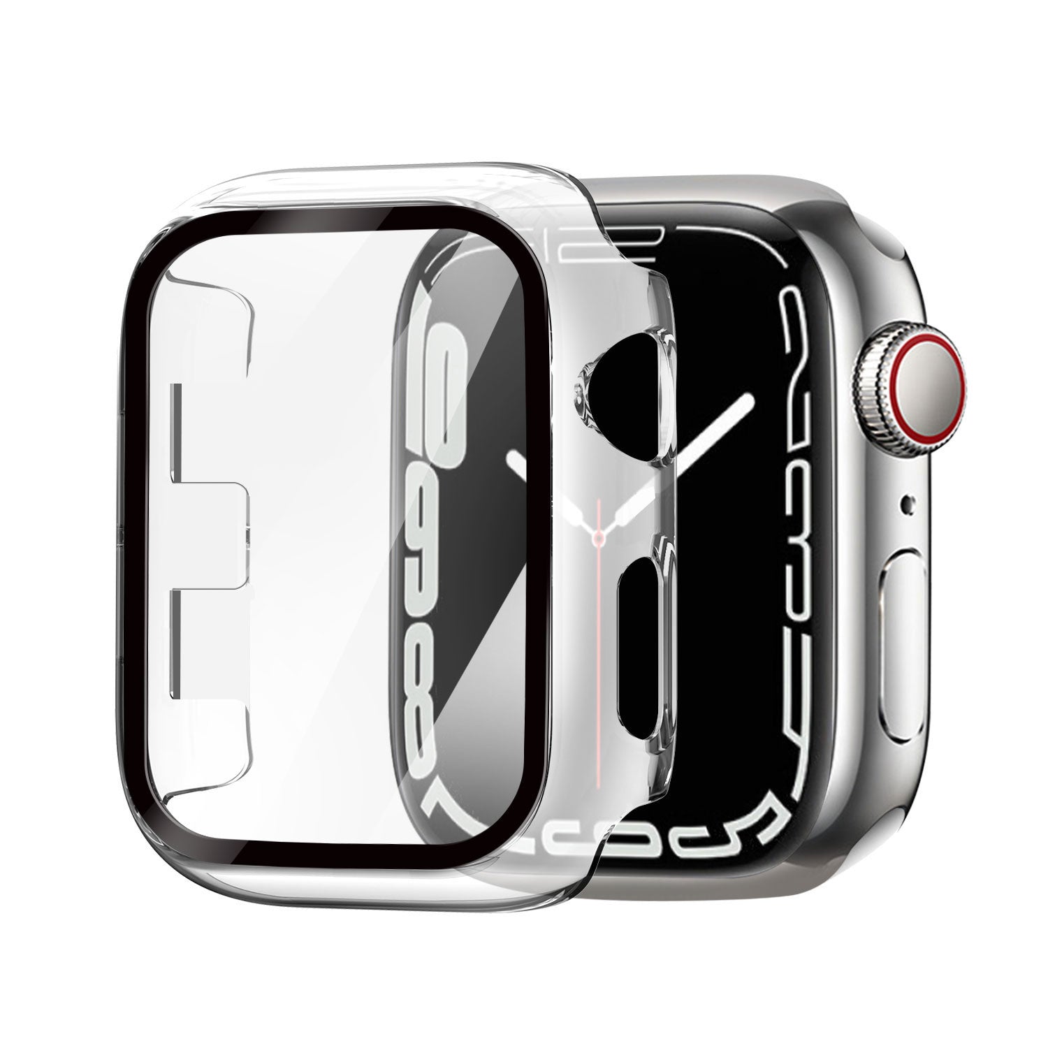 Apple Watch Transparent Glass Cover And Clear Hard Case