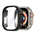 Carcasă de protecție pentru Apple Watch cu capac de sticlă, neagră