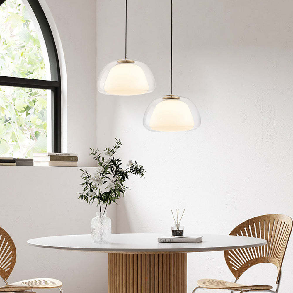 Aurora melkeglass pendellampe for moderne takdekorasjon