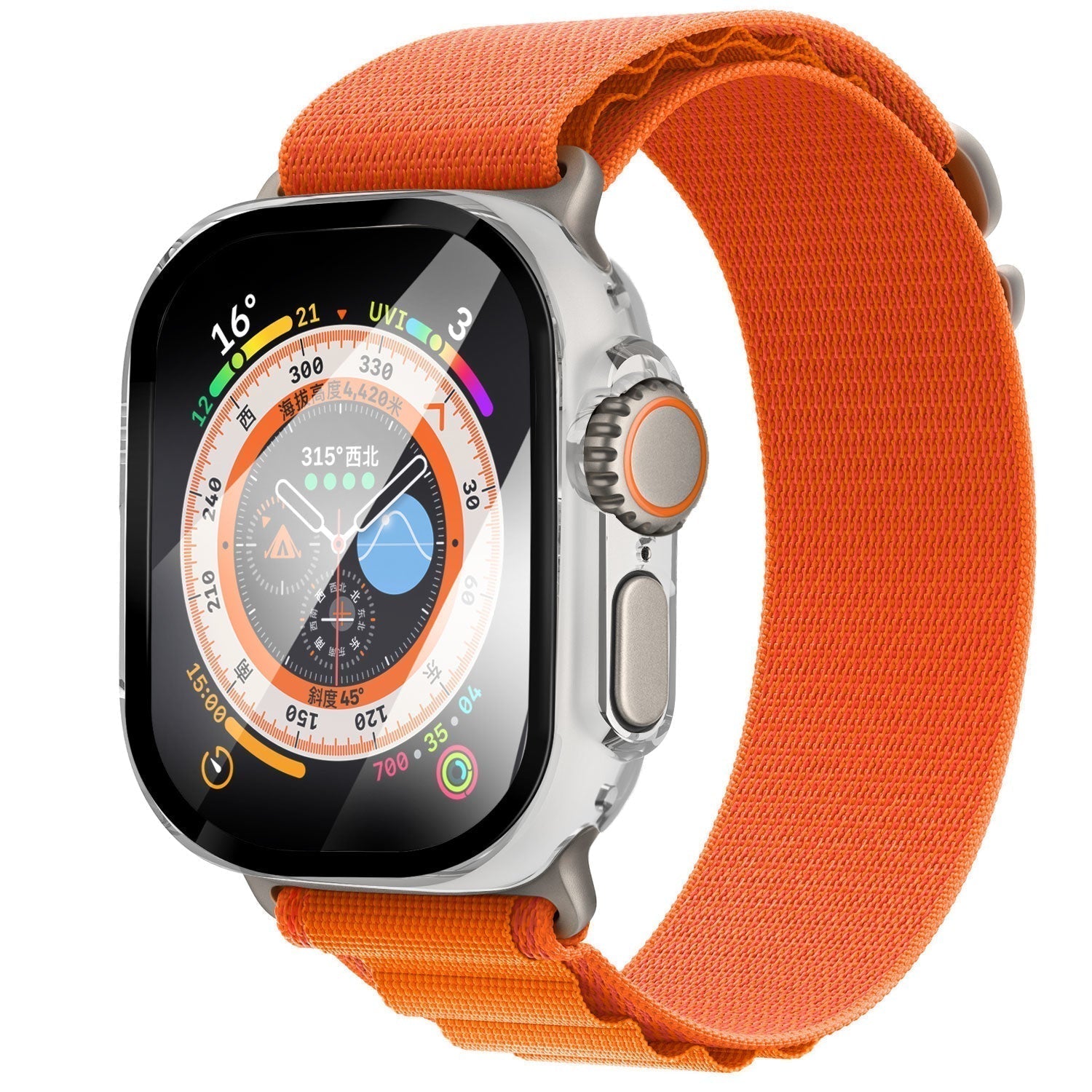 Apple Watch Transparent Glass Cover And Clear Hard Case