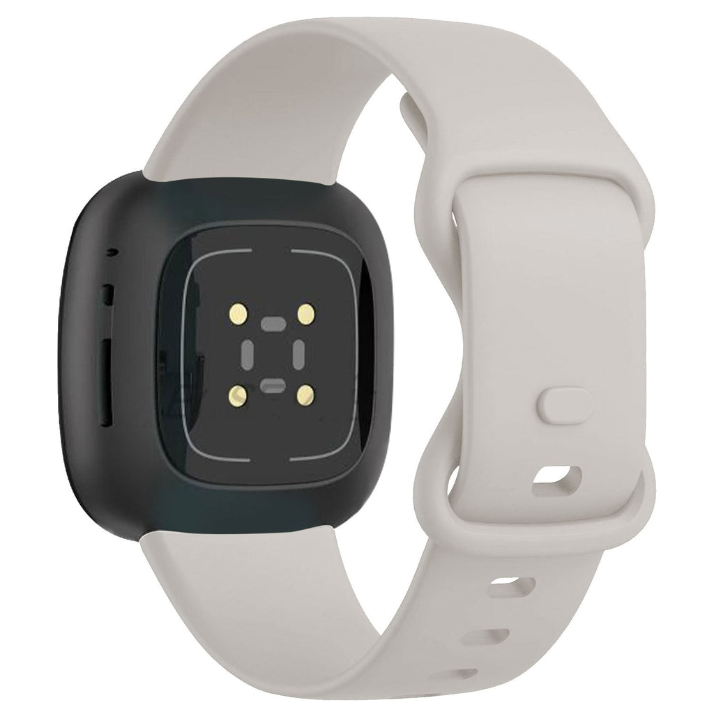 Banda de silicona duradera color blanco hueso para Fitbit Versa 3