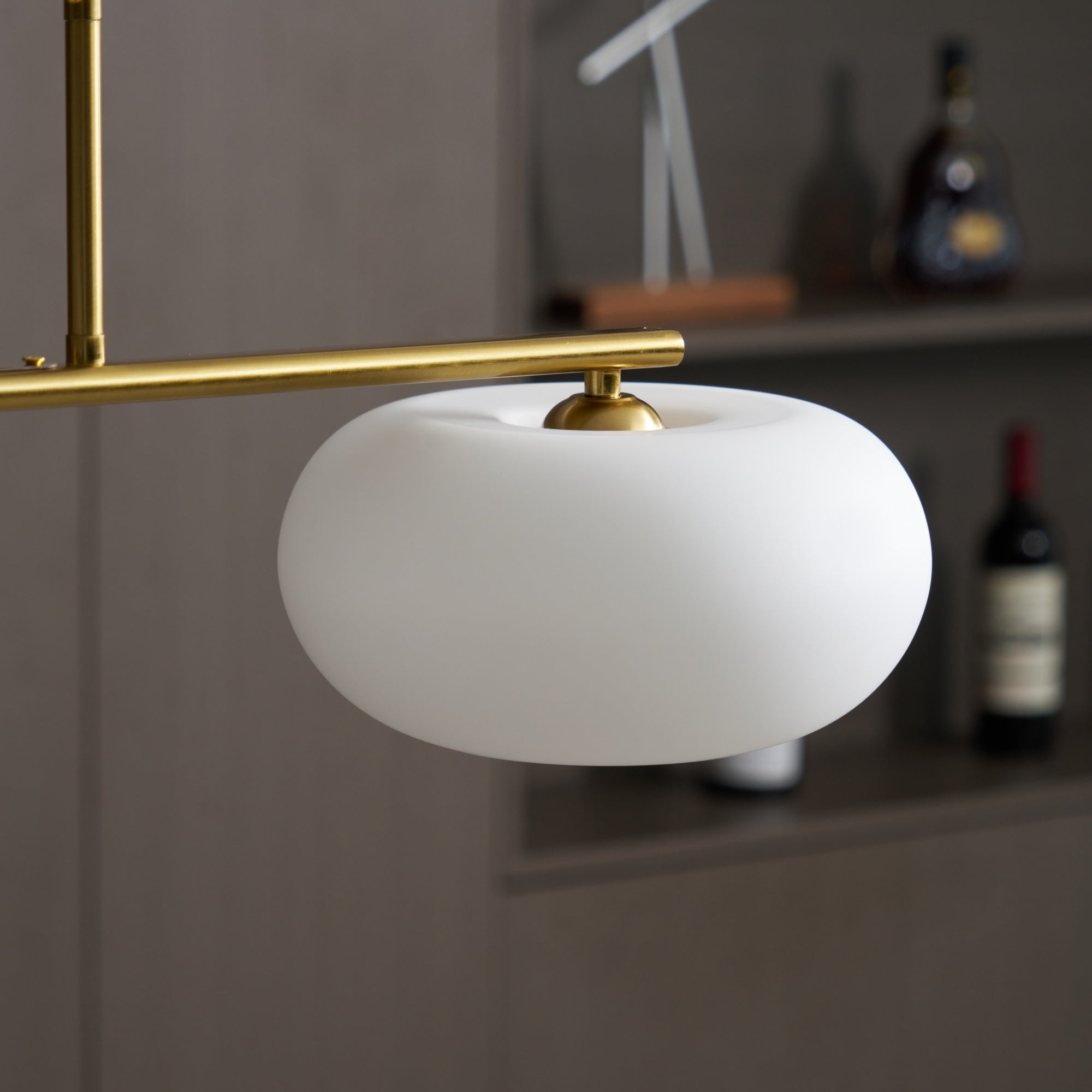Lámpara colgante de techo contemporánea con 3 luces y globos de vidrio | Ormexis