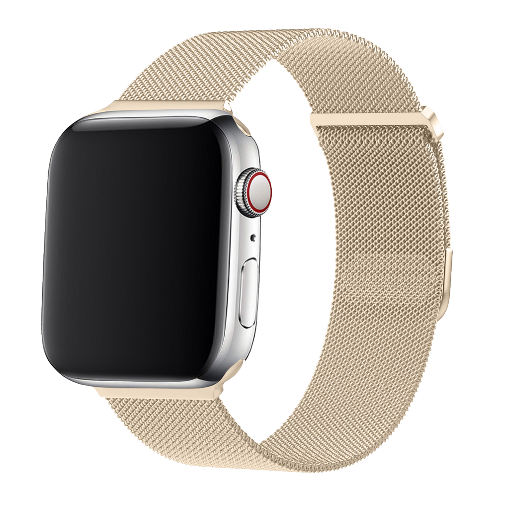 Apple Watch Band With Retro Gold Milanese Loop Strap