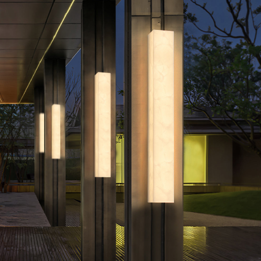 Modern Alabaster Outdoor Wall Light | Ormexis
