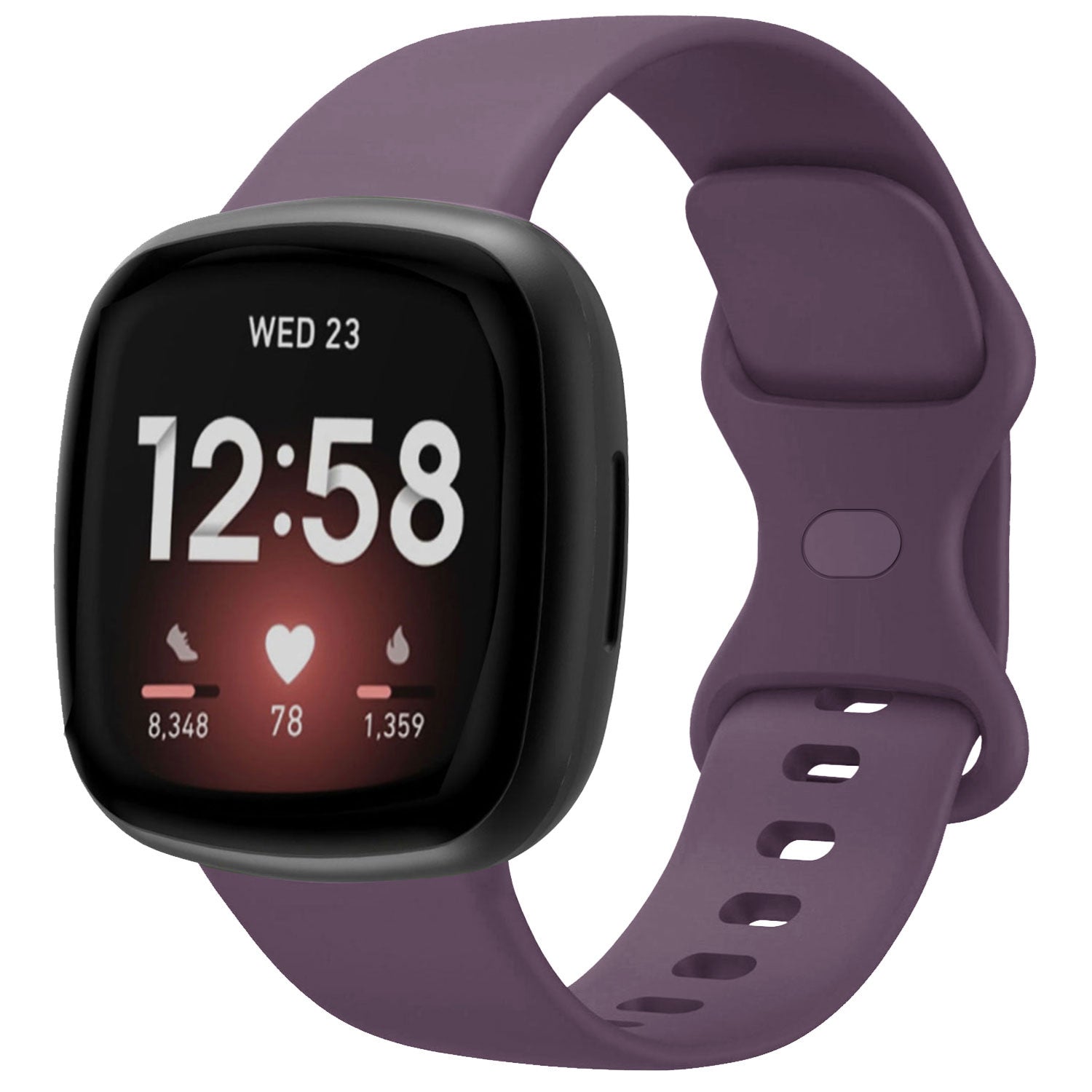 Cinturino da polso in silicone classico Fitbit Versa 3 viola profondo