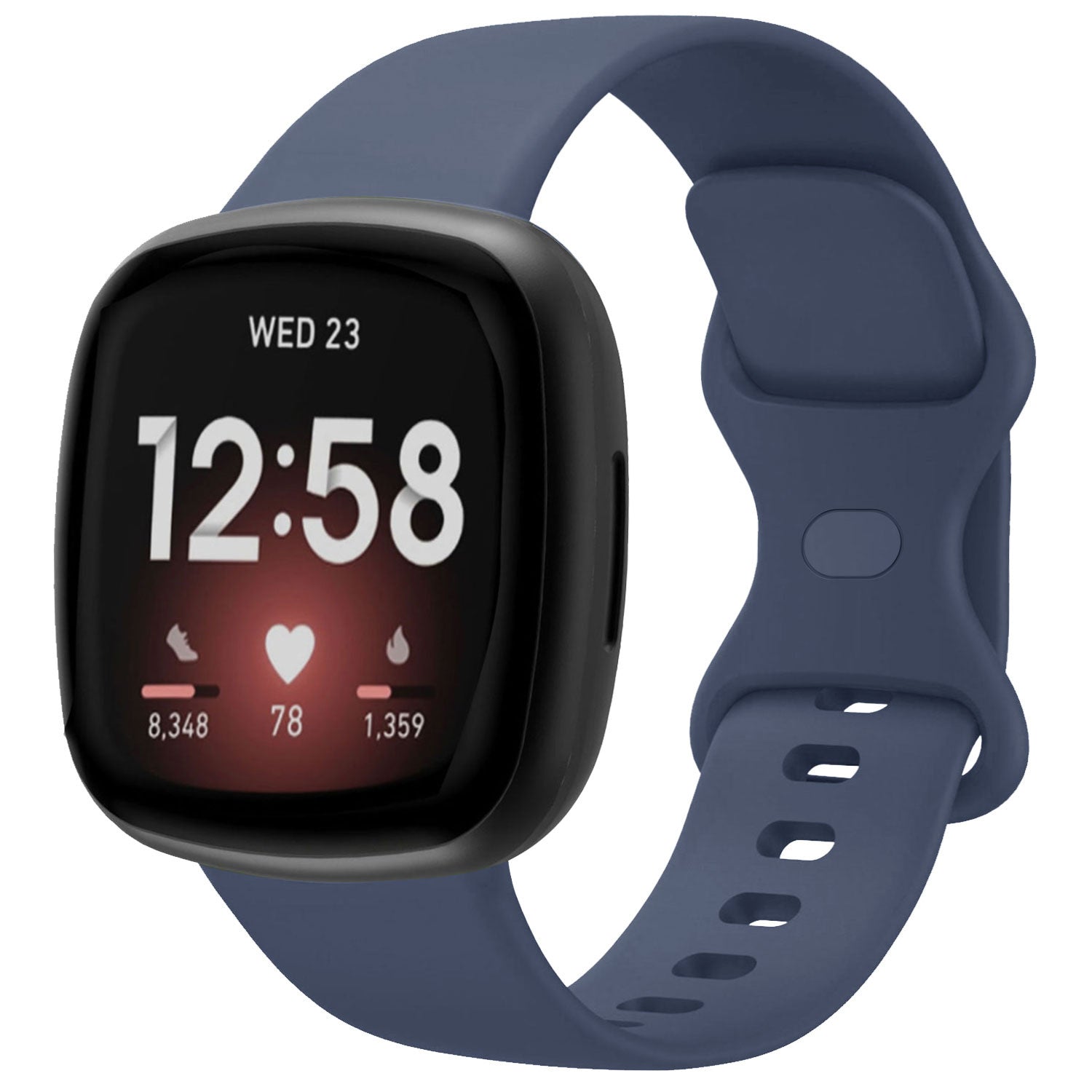 Fitbit Versa 3 Cinturino Classico in Silicone Blu Scuro