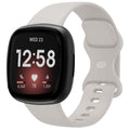 Banda de silicona duradera color blanco hueso para Fitbit Versa 3