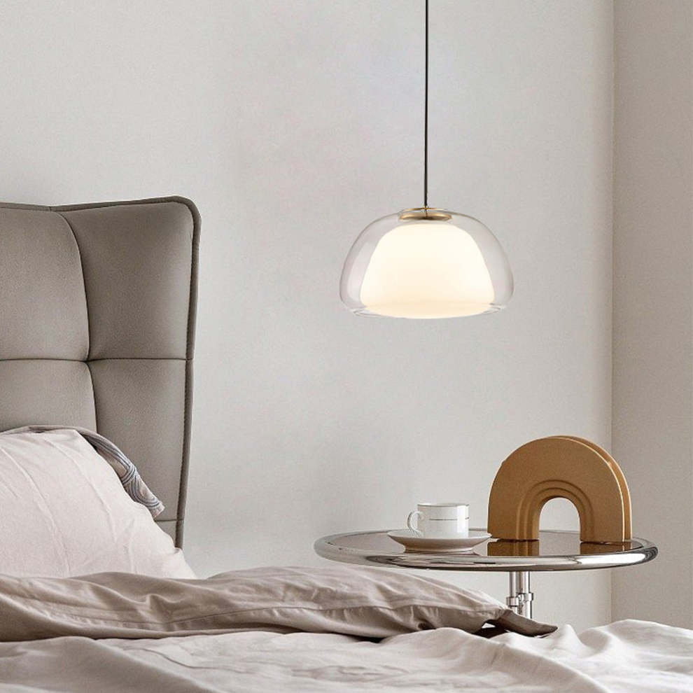 Aurora melkeglass pendellampe for moderne takdekorasjon