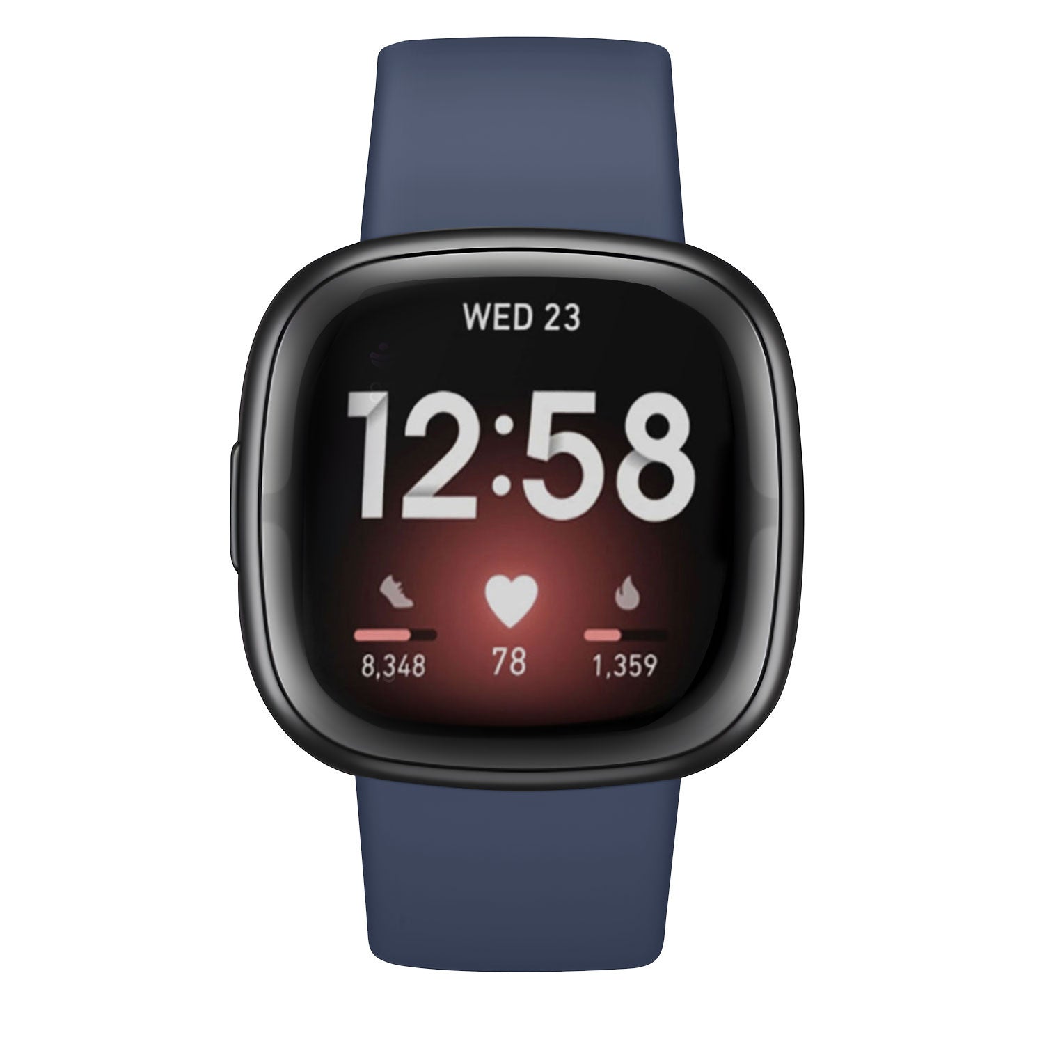 Fitbit Versa 3 Cinturino Classico in Silicone Blu Scuro