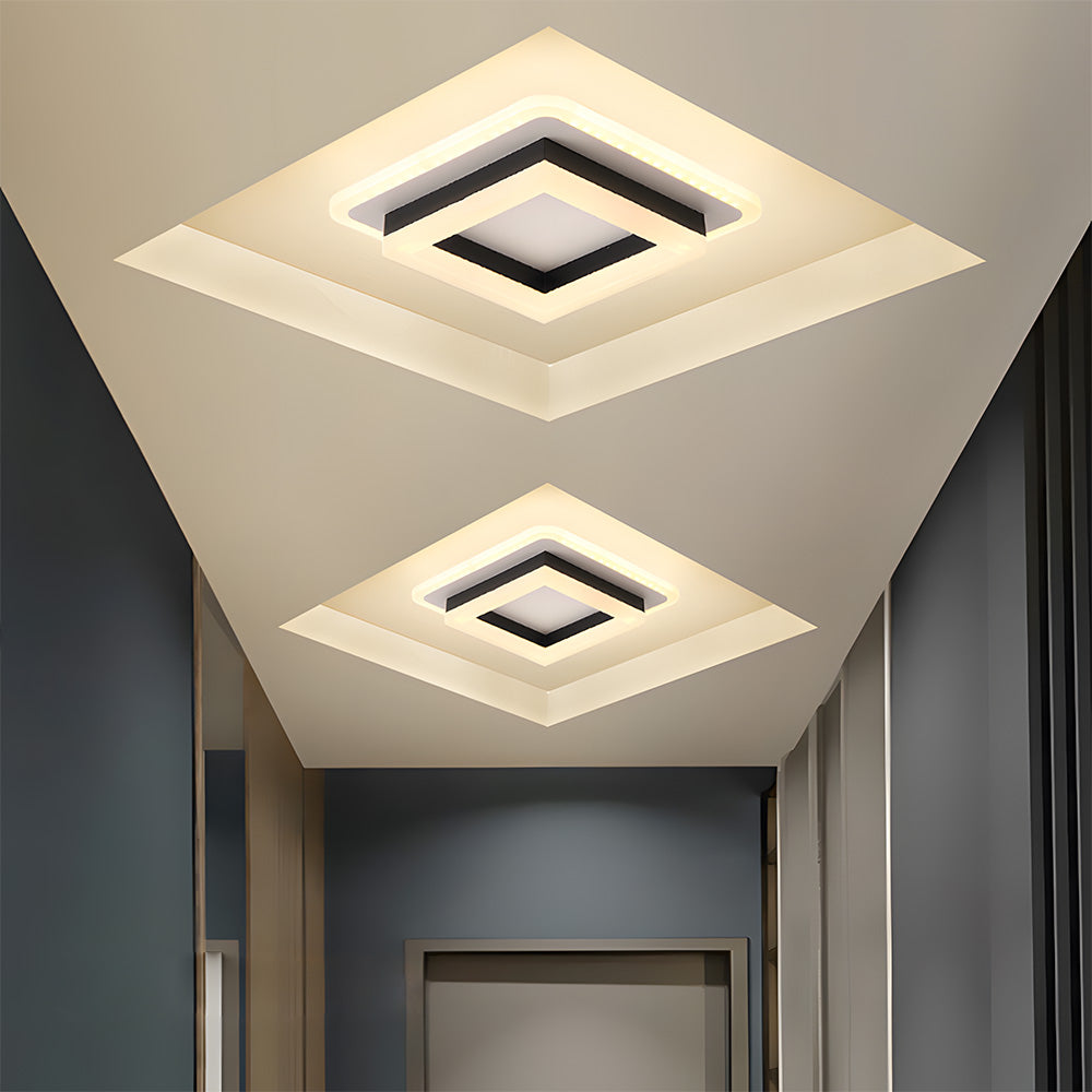 Podwójna geometryczna lampa sufitowa LED | Ormexis