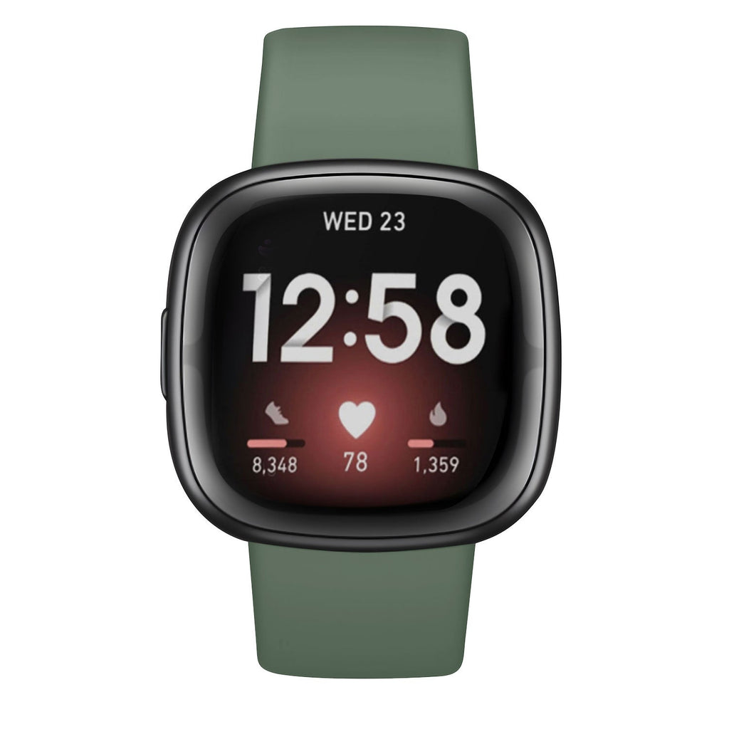Fitbit Versa 3 Klassieke Donkergroene Siliconen Band Voor Versa 3