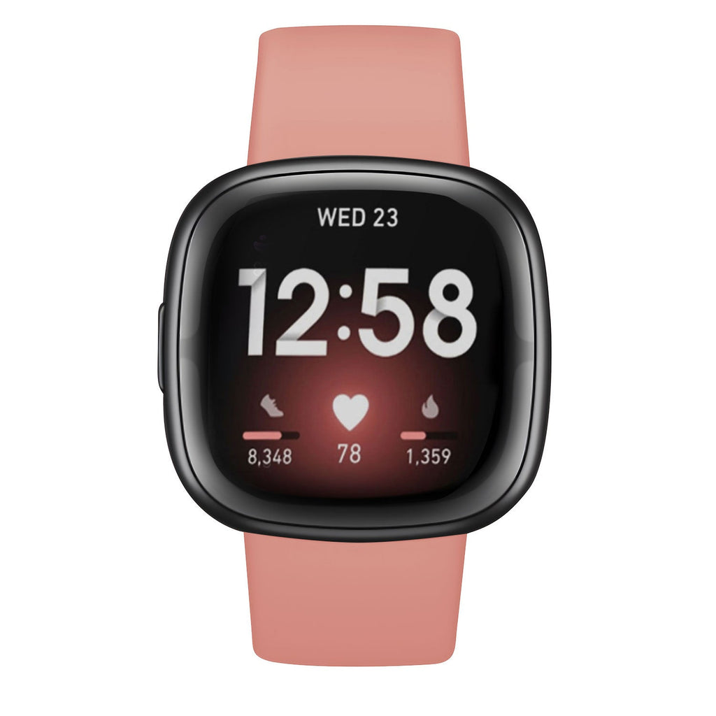 Original pink silikoneudskiftningsrem til Fitbit Versa 3