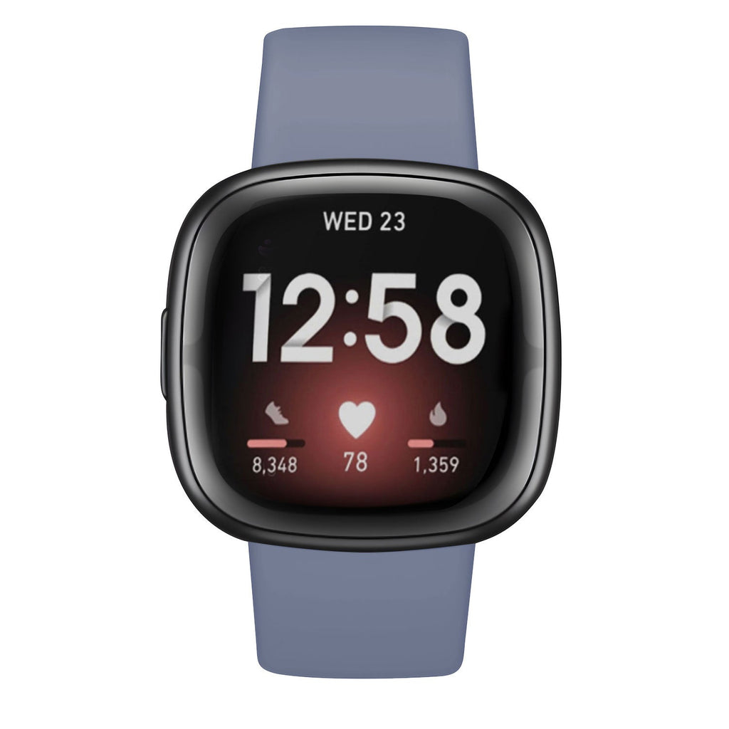 Odolný šedo-modrý silikonový řemínek pro Fitbit Versa 3 náhradní páska