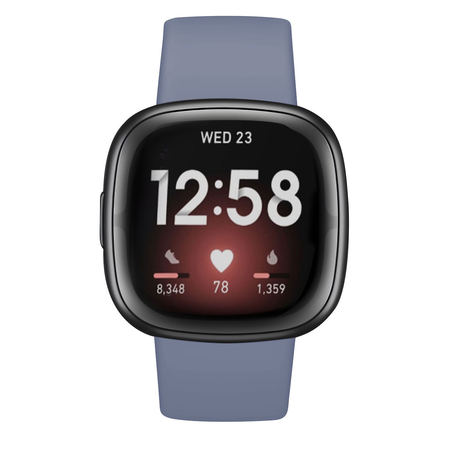 Odolný šedo-modrý silikonový řemínek pro Fitbit Versa 3 náhradní páska