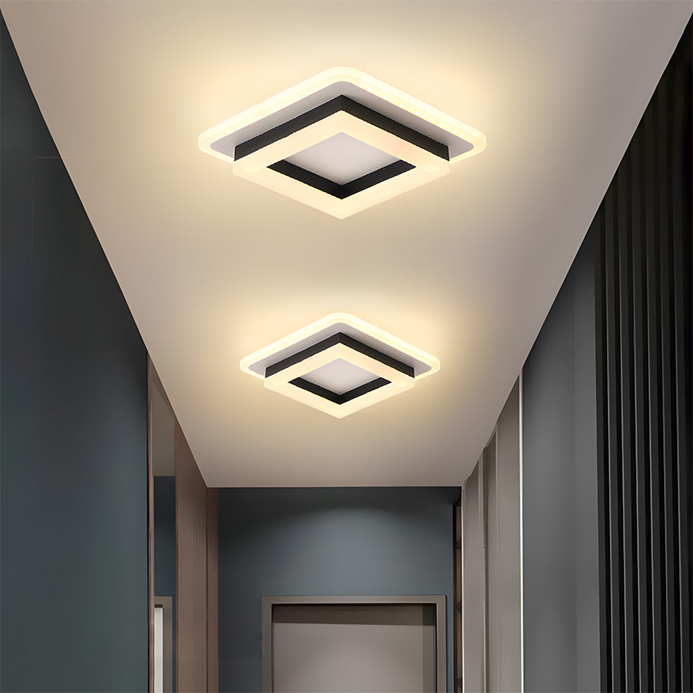 Podwójna geometryczna lampa sufitowa LED | Ormexis