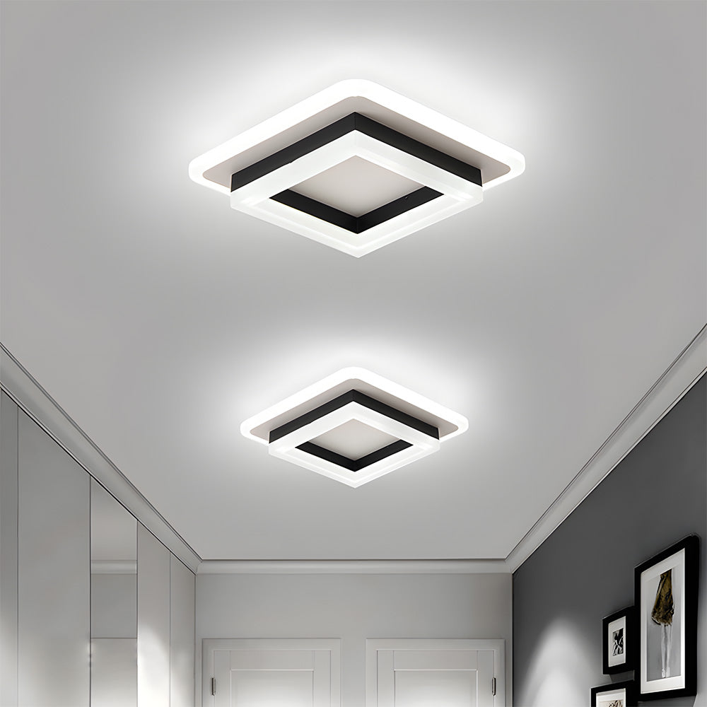 Podwójna geometryczna lampa sufitowa LED | Ormexis