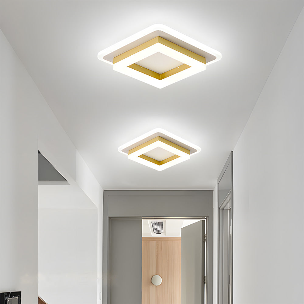 Podwójna geometryczna lampa sufitowa LED | Ormexis