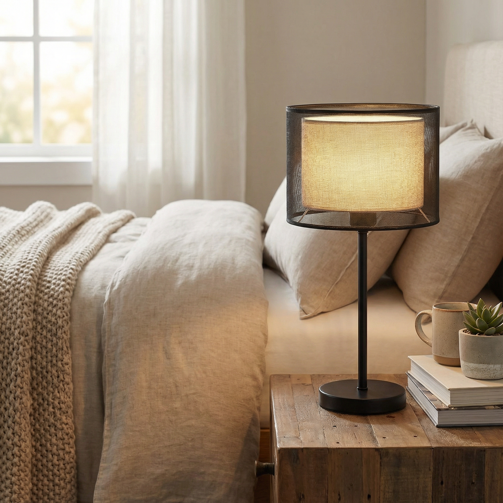 LumaGlow-lampe med netting | Ormexis