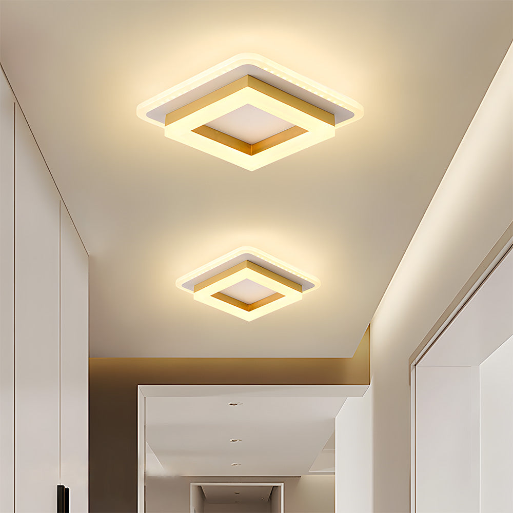 Podwójna geometryczna lampa sufitowa LED | Ormexis