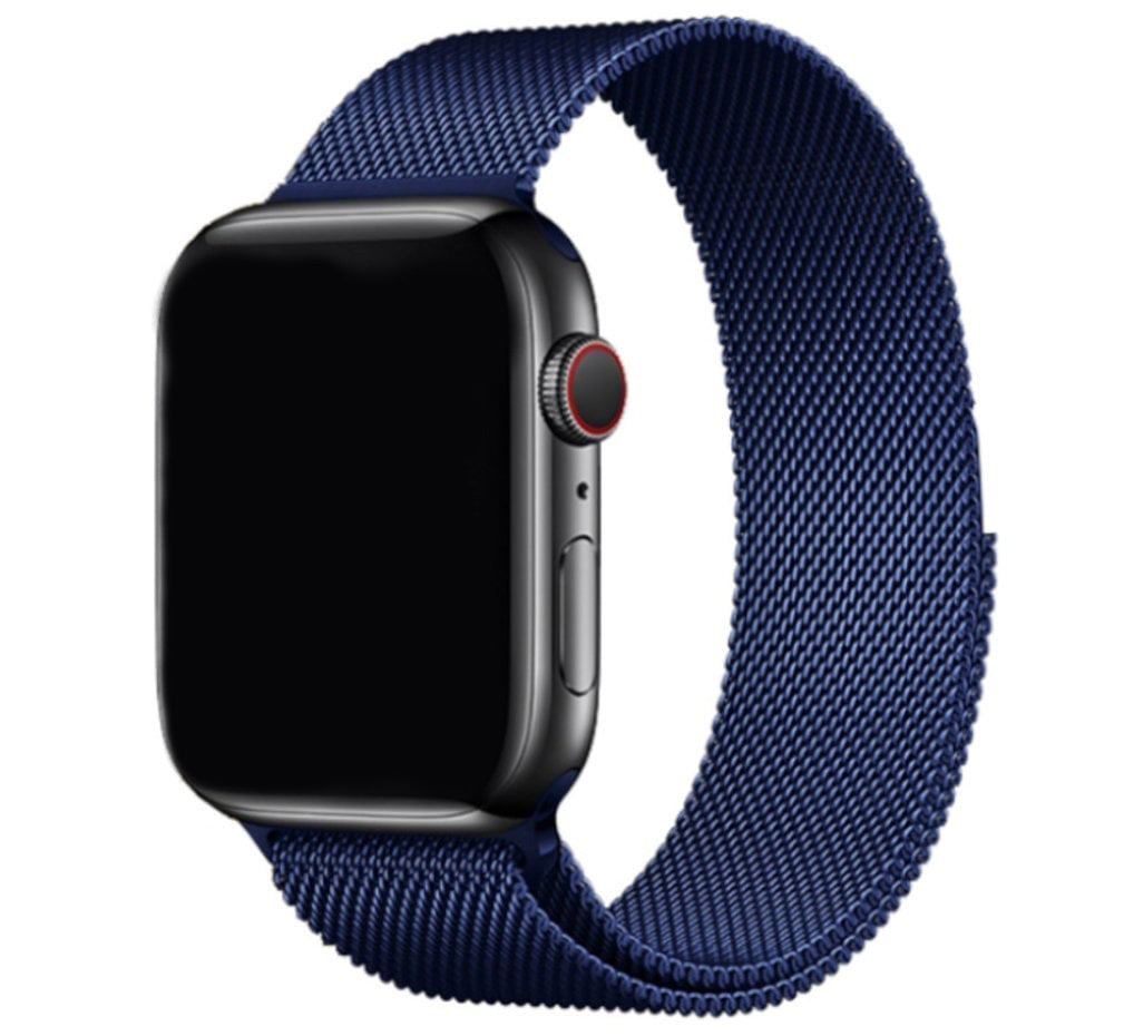 Blue Milanese Strap For Apple Watch Accessory With Mesh Design