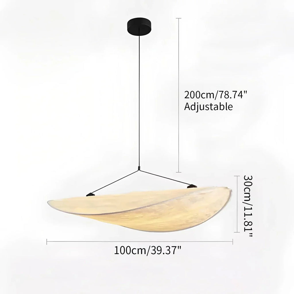 Zen umělecká závěsná lampa Cloud Silk do obývacího pokoje, lampa ve tvaru bramborové lupínky