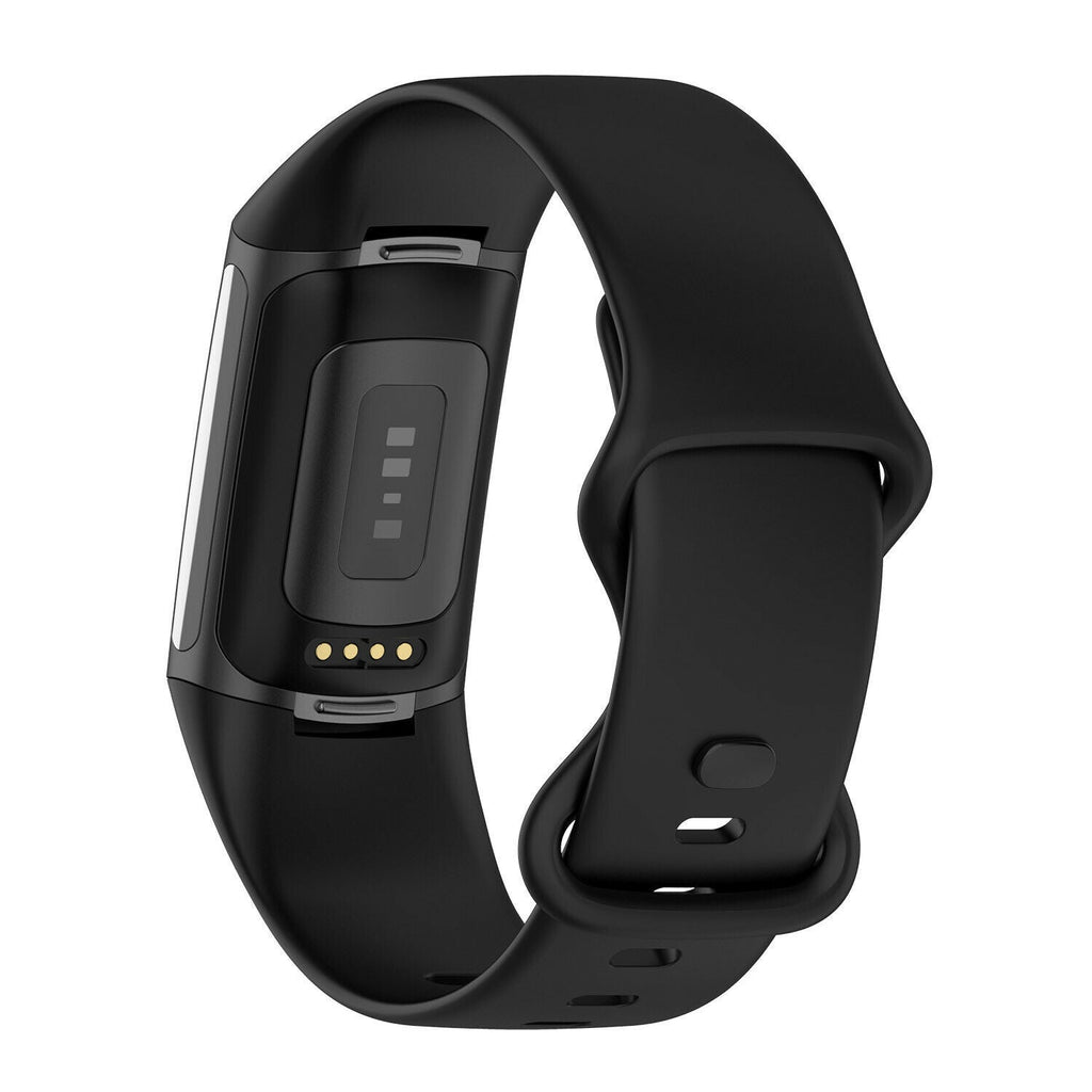 Cinturino di ricambio in silicone nero per Fitbit Charge 6