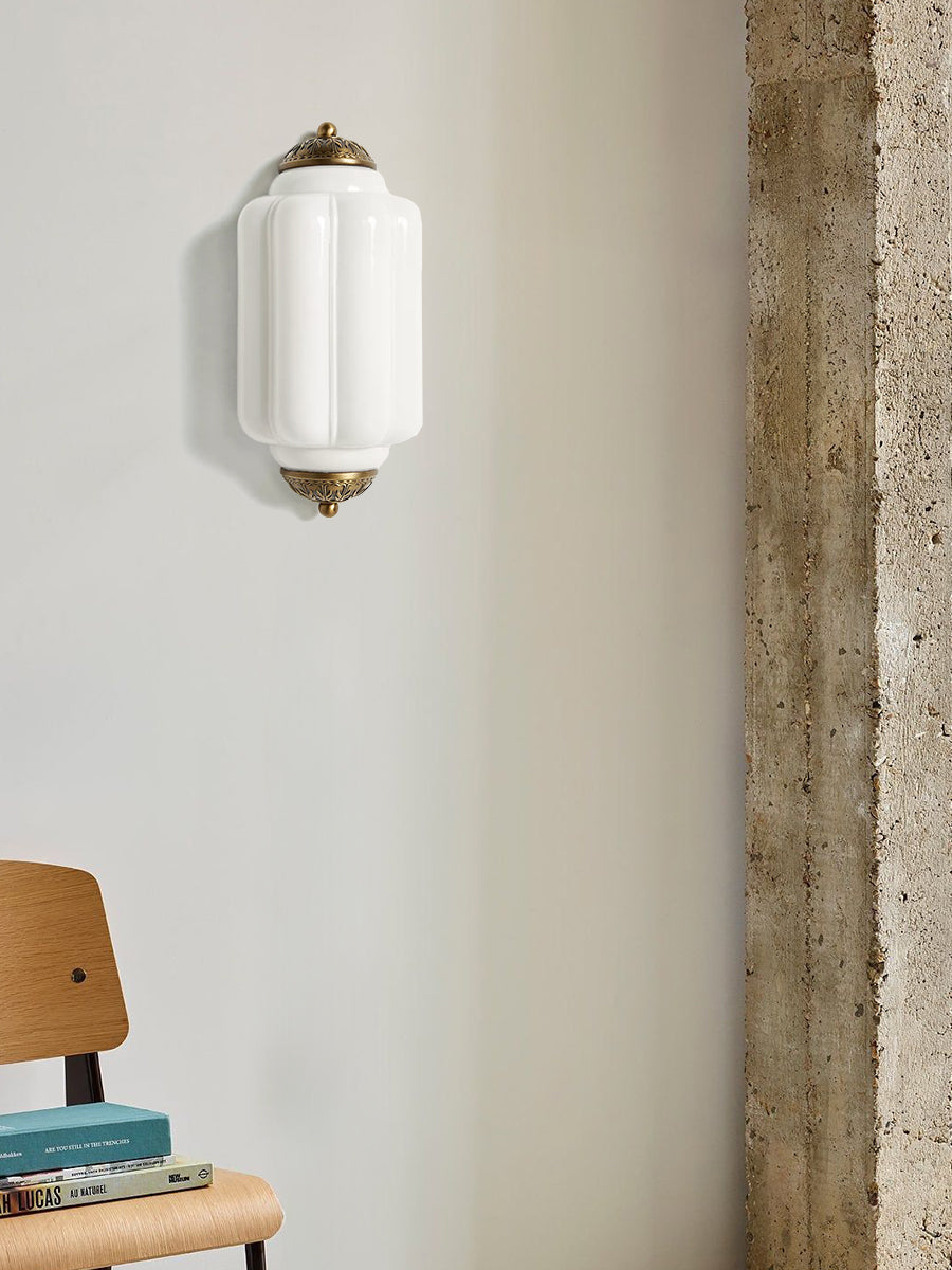Ribbed Glass Capsule Wall Light | Ormexis