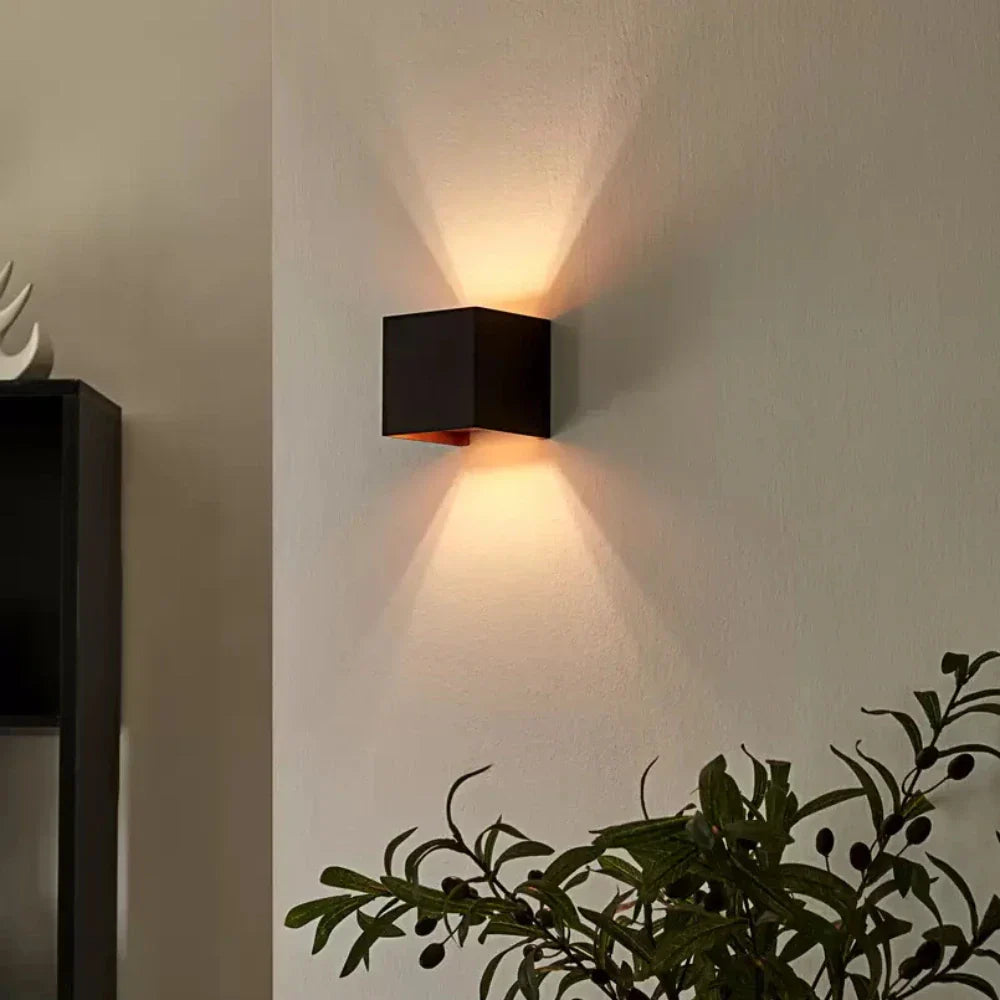 Obsidian Cube Sconce | Ormexis