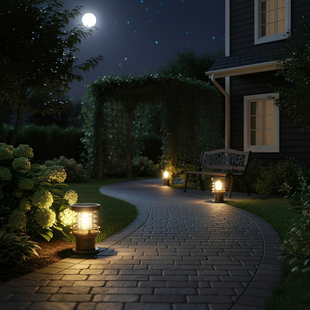 Moderne IP65-sylinderformet LED-lyktestolpe for utendørs landskap | Ormexis