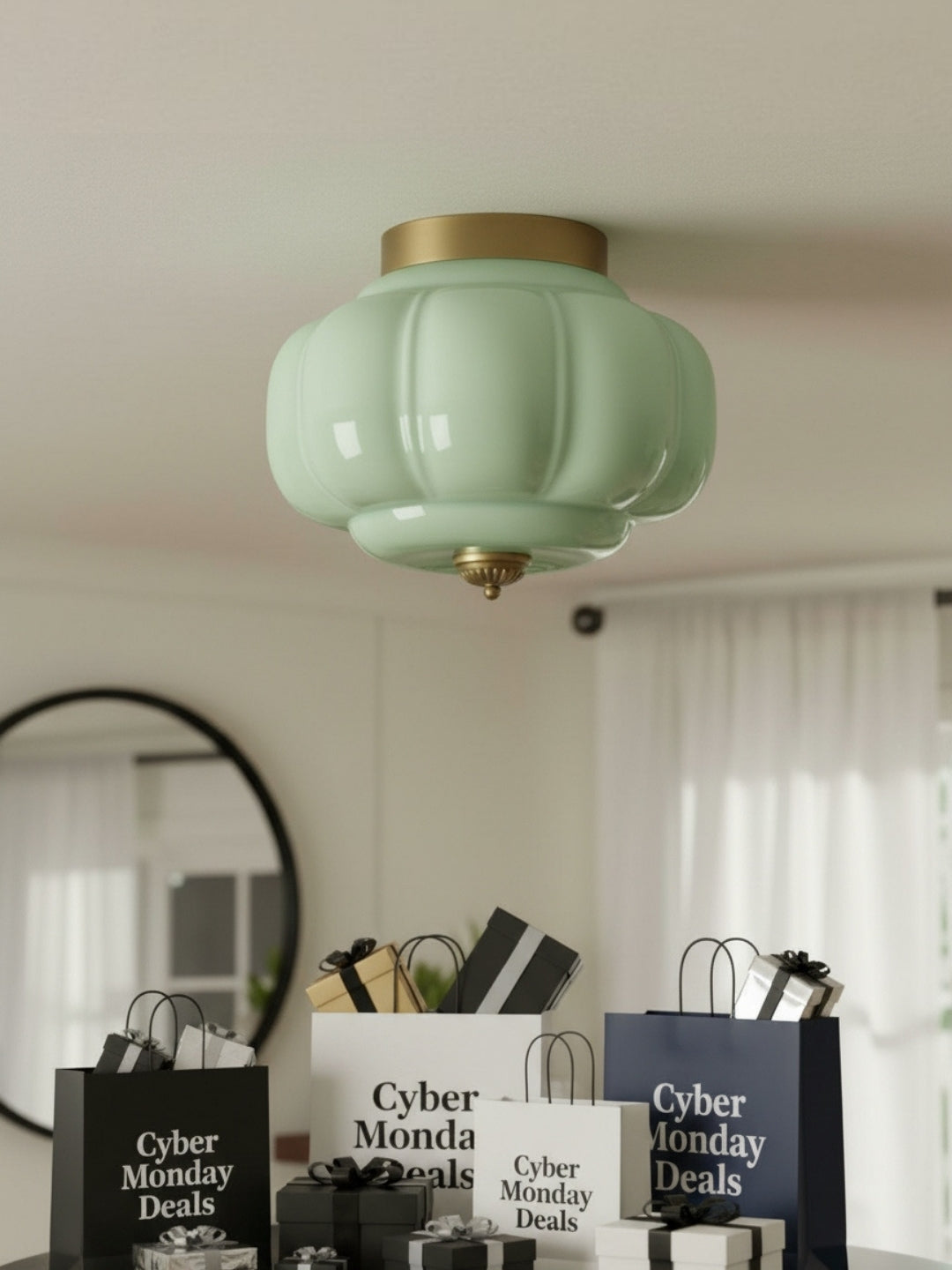 Laskostettu lasikupullinen kattovalaisin | Ormexis