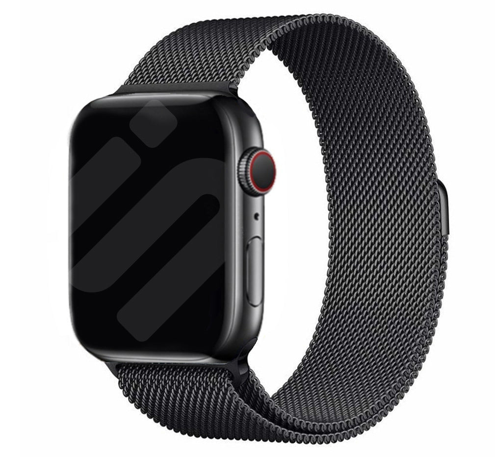 Elegantní černý řemínek Milanese Edition pro Apple Watch