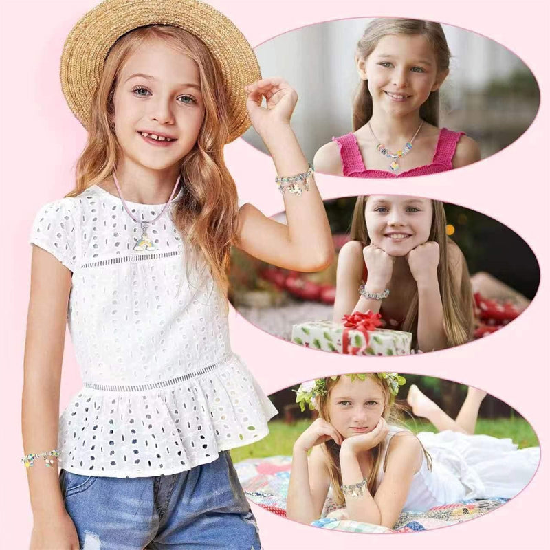 NovaJoy Girls Charm Bracelet Craft Kit For Creative Fun