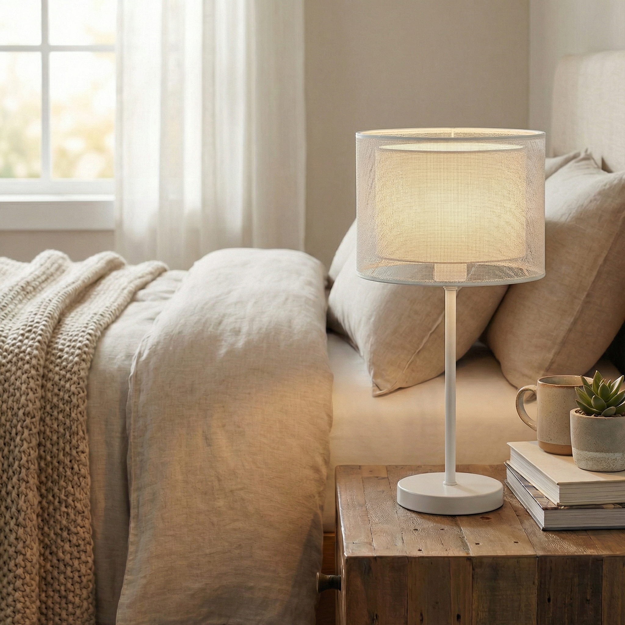 LumaGlow-lampe med netting | Ormexis
