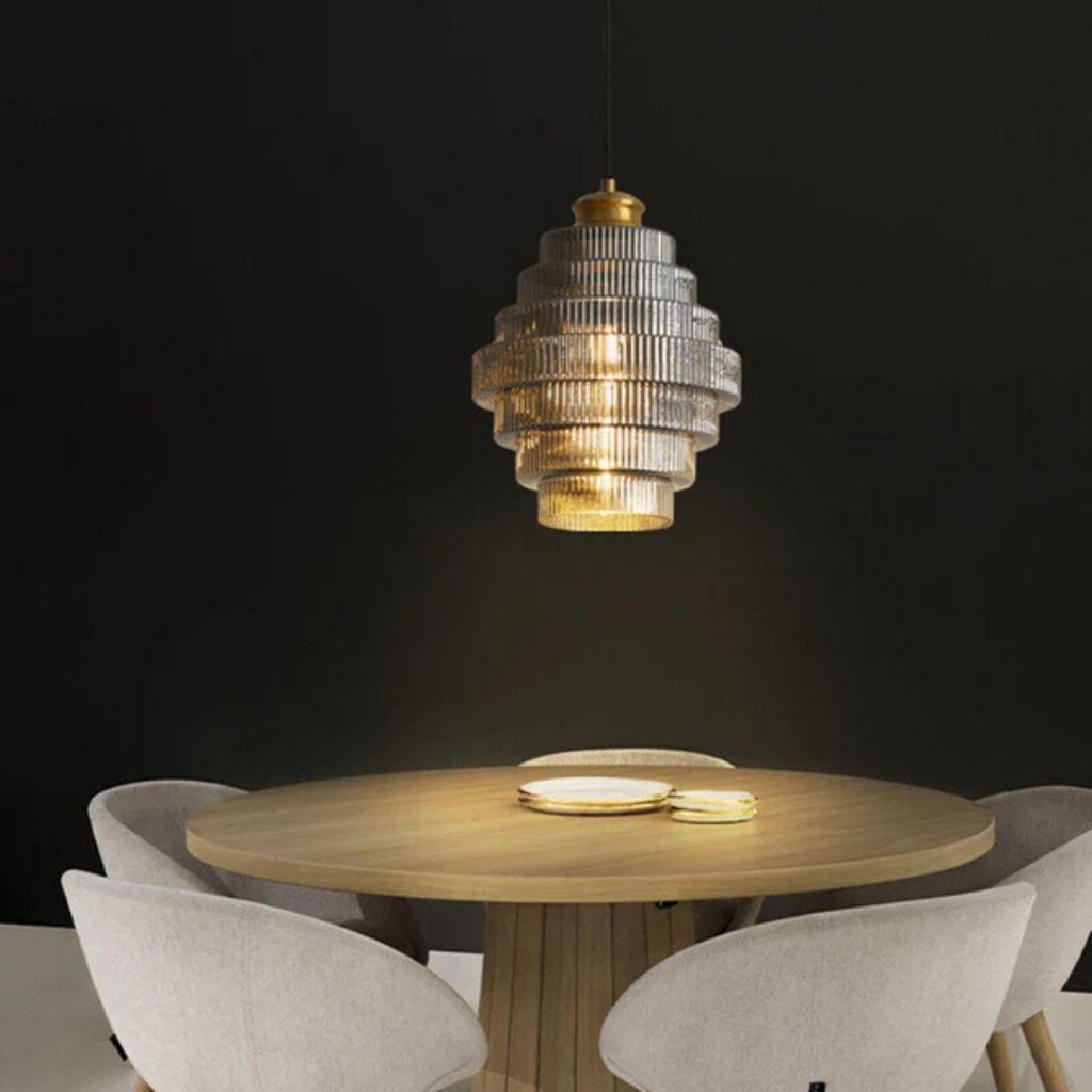 Sculptural Tiered Glass Pendant Light | Ormexis