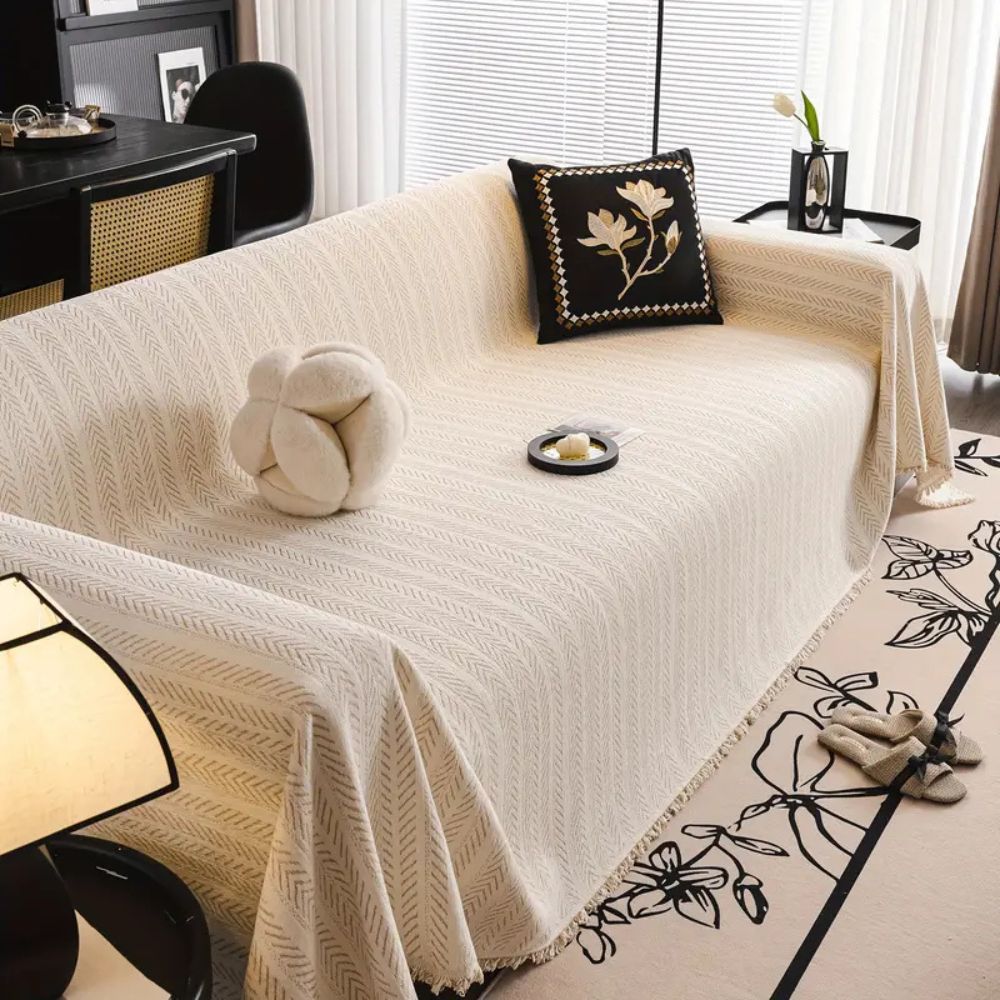 Subtle Weave Sofa Cover | Ormexis
