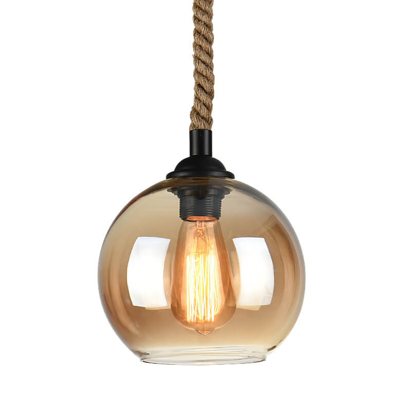 Vintage Rope Globe Pendant Light | Ormexis