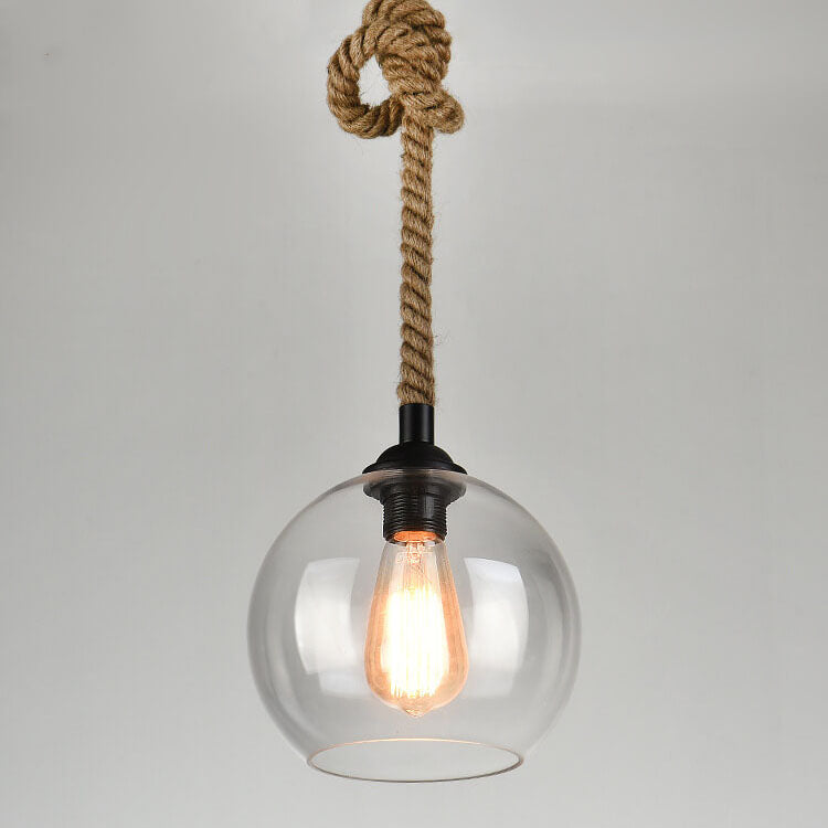 Vintage Rope Globe Pendant Light | Ormexis