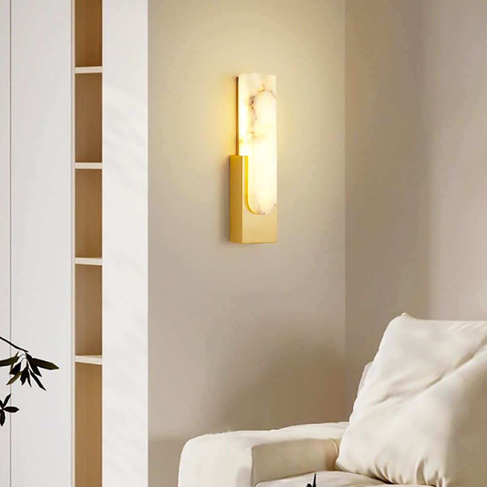 Modern Sculptural Alabaster Wall Sconce | Ormexis
