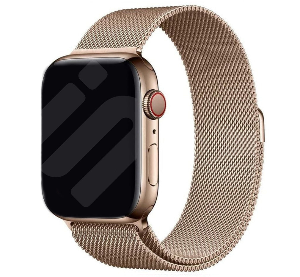Apple Watch růžově zlatý Milanese řemínek dokončený v elegantním stylu