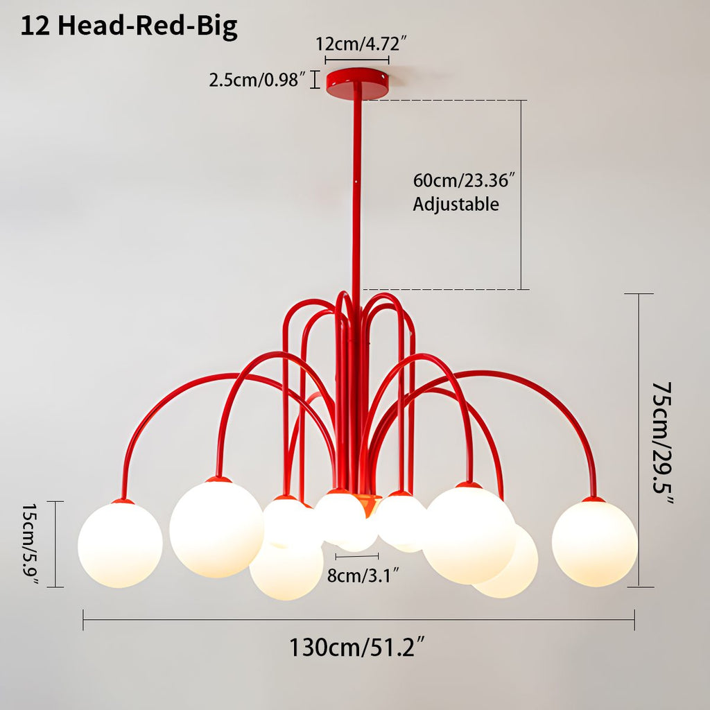 Avi Glass Chandelier With Double Layer Design Contemporary Ceiling Light