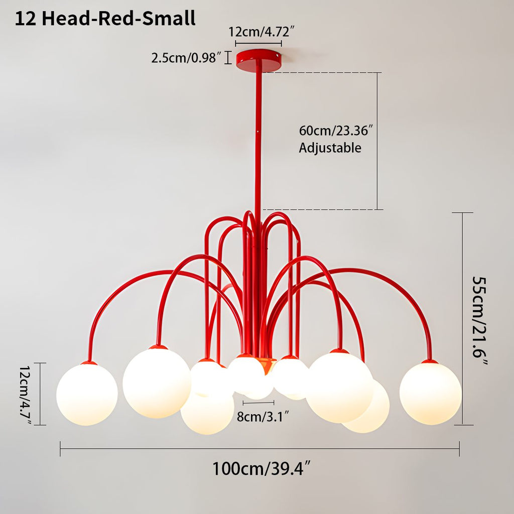 Avi Glass Chandelier With Double Layer Design Contemporary Ceiling Light