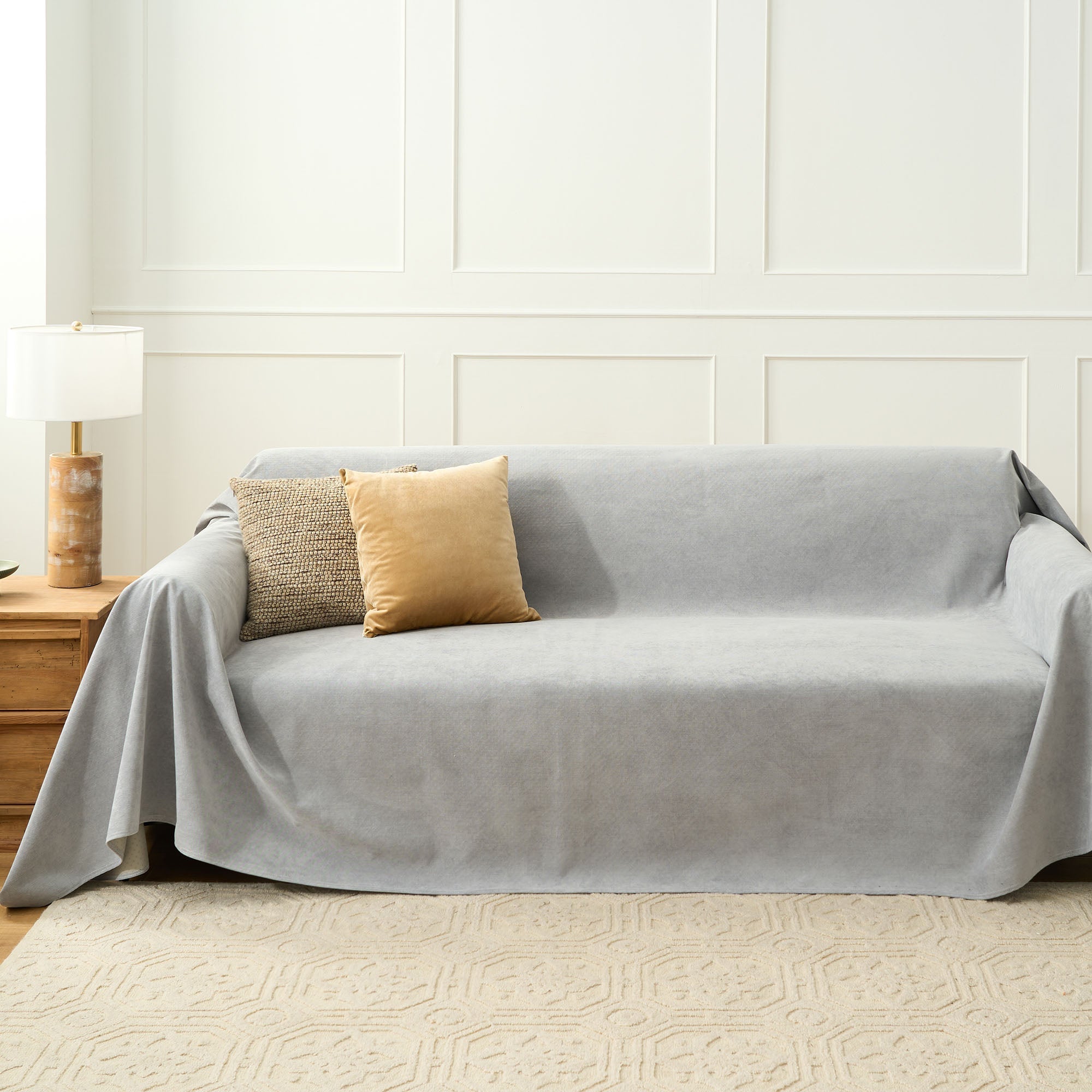 Heathered Fabric Sofa Cover | Ormexis