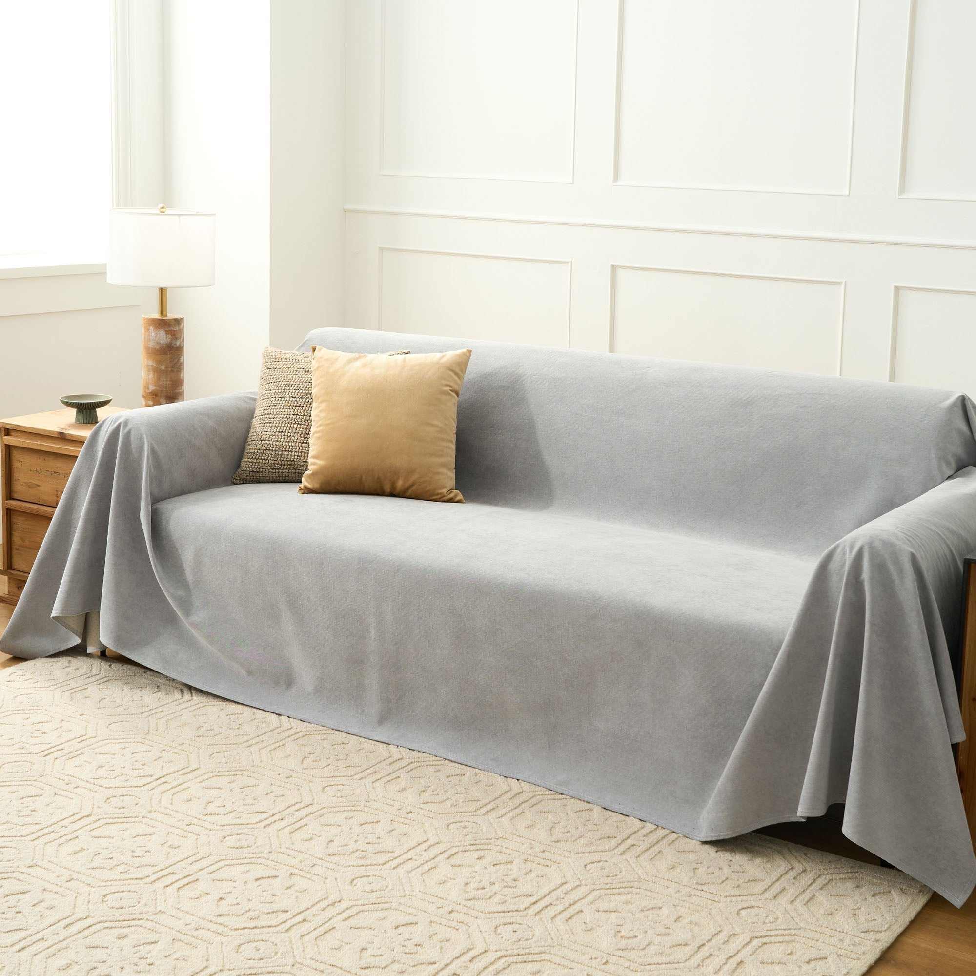 Heathered Fabric Sofa Cover | Ormexis