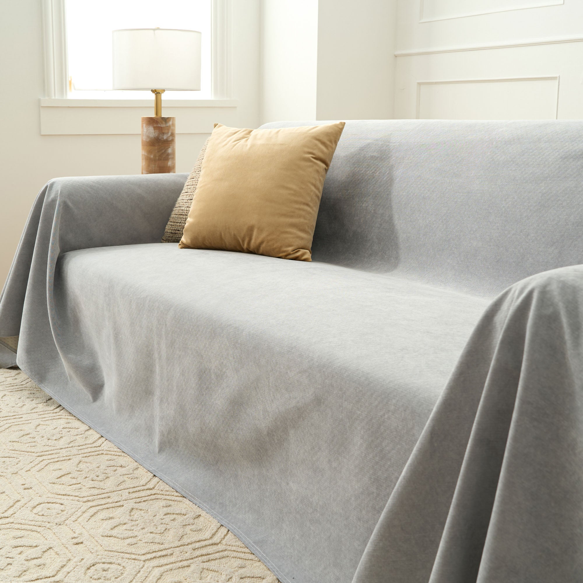Heathered Fabric Sofa Cover | Ormexis