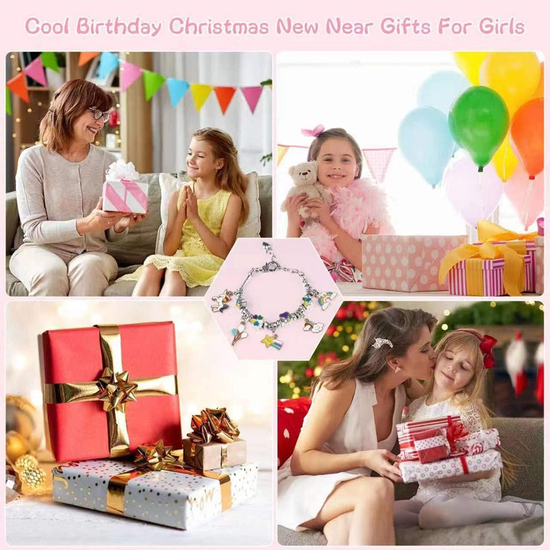 NovaJoy Girls Charm Bracelet Craft Kit For Creative Fun